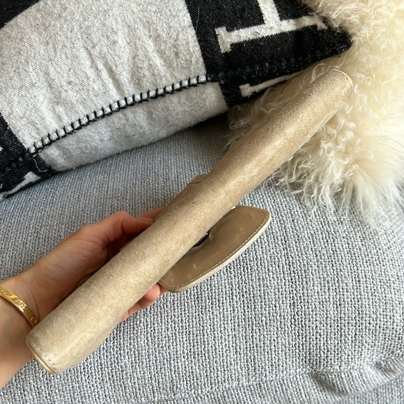 Giuseppe’s Zotti vintage beige green jeweled suede clutch - Picture 8 of 11